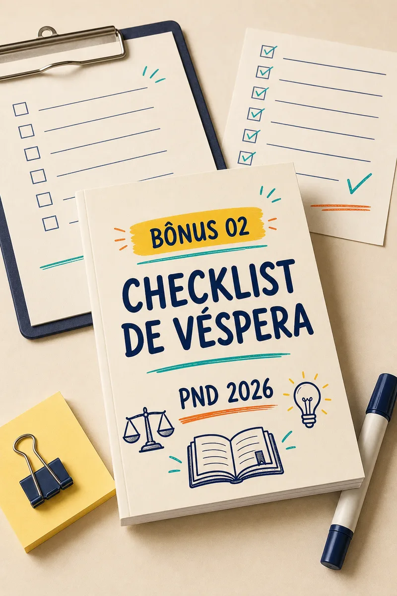 Capa do bônus Checklist de Véspera da PND 2026