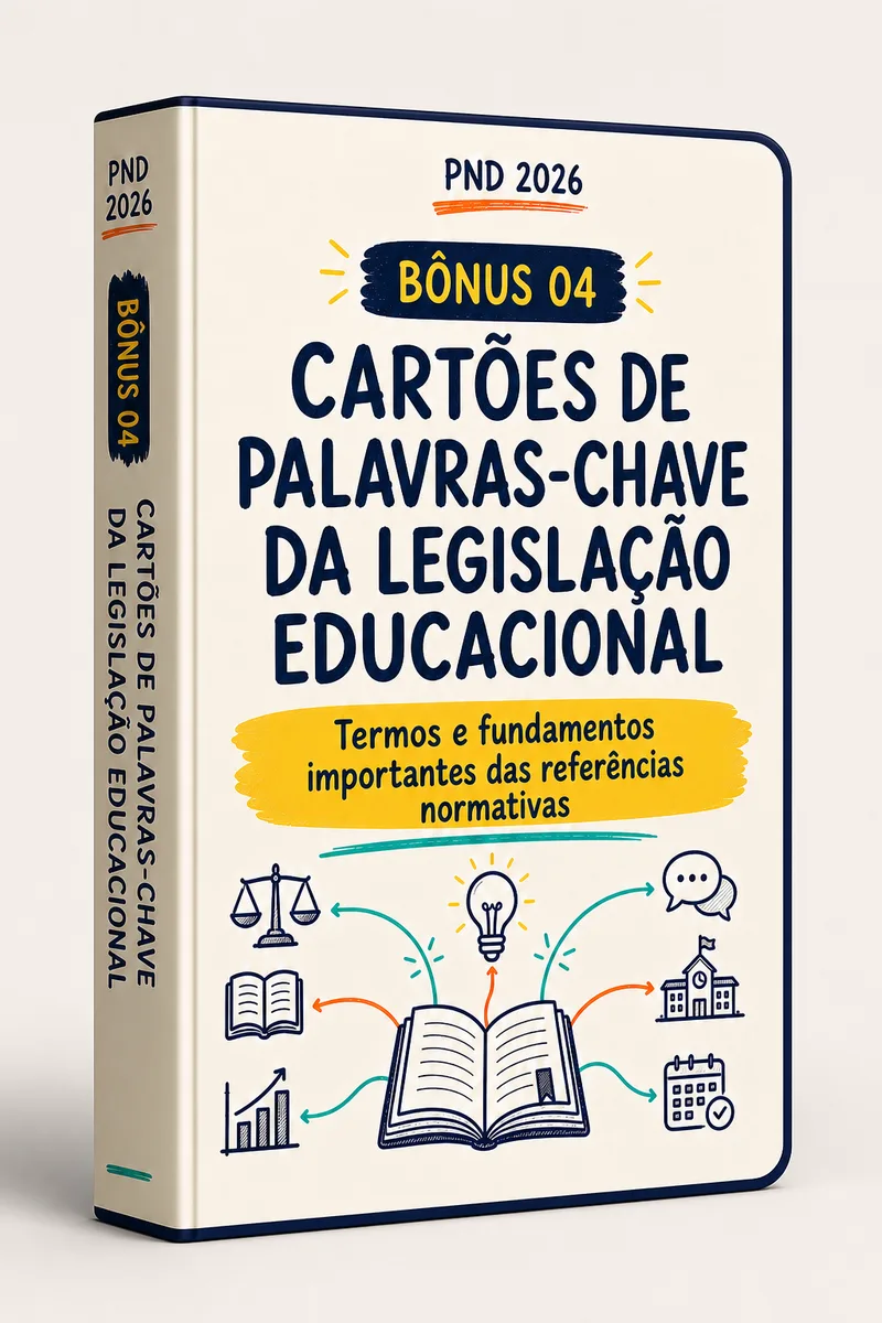 Capa do bônus Cartões de Palavras-Chave da Legislação Educacional