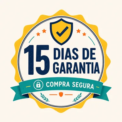 Selo de compra segura e garantia de 15 dias
