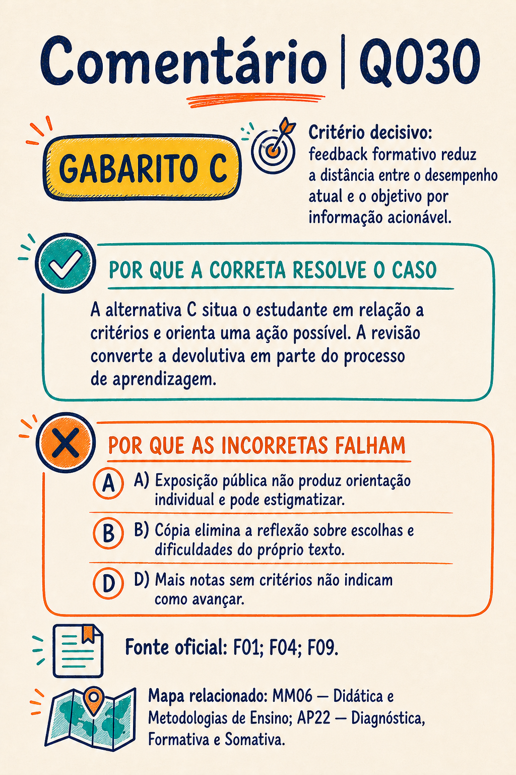 Comentário da pergunta Q030 com gabarito e critério decisivo